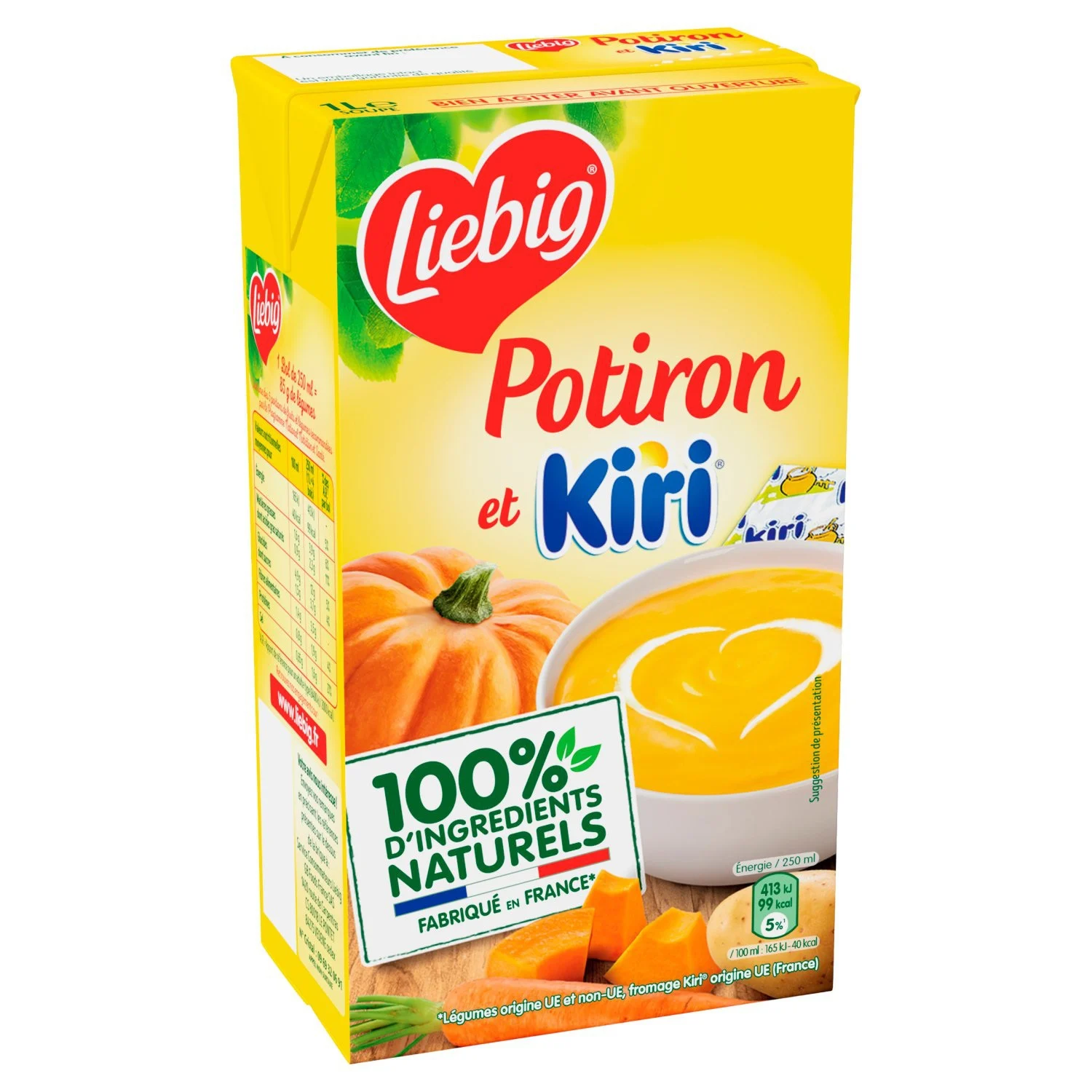 Liebig pumpkin and Kiri soup