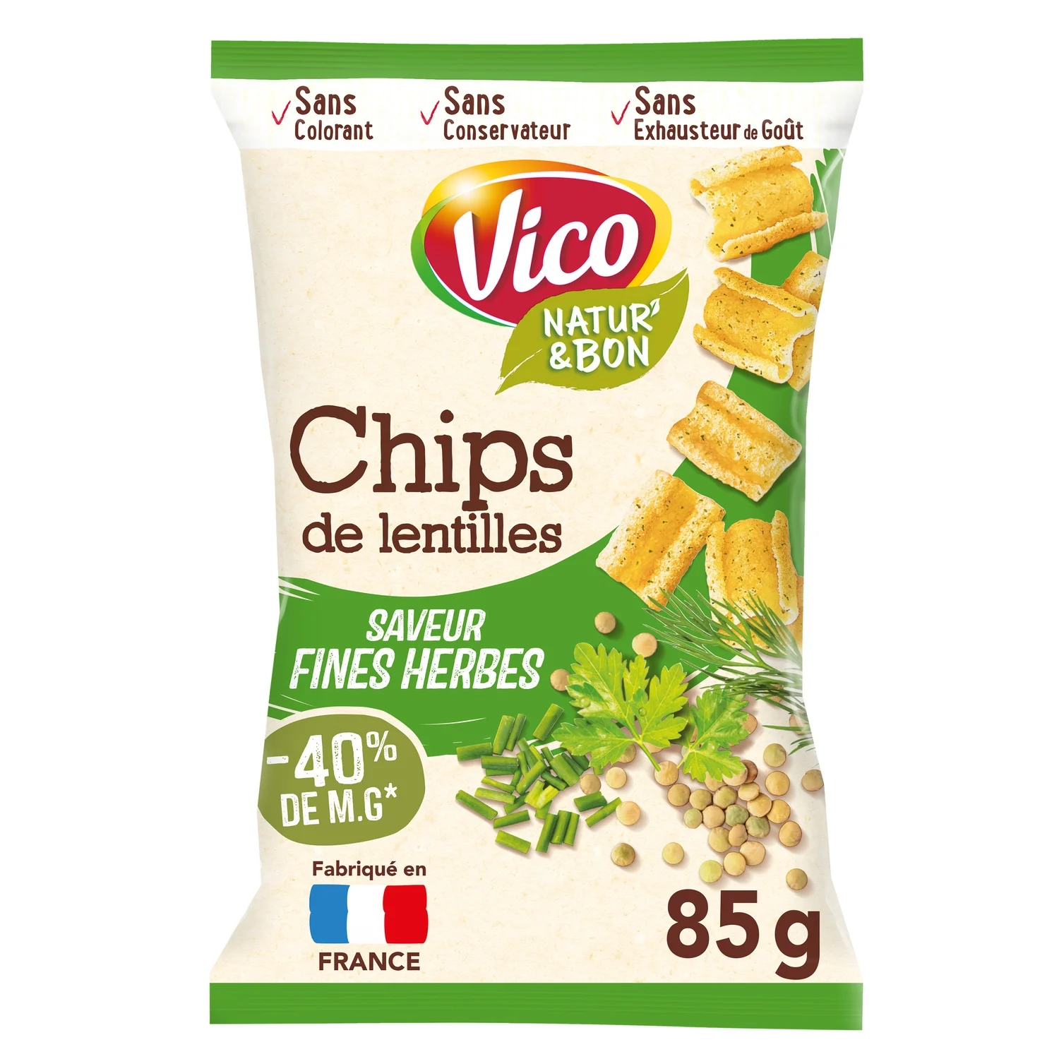 Natur' & Bon Vico herbed lentil chips