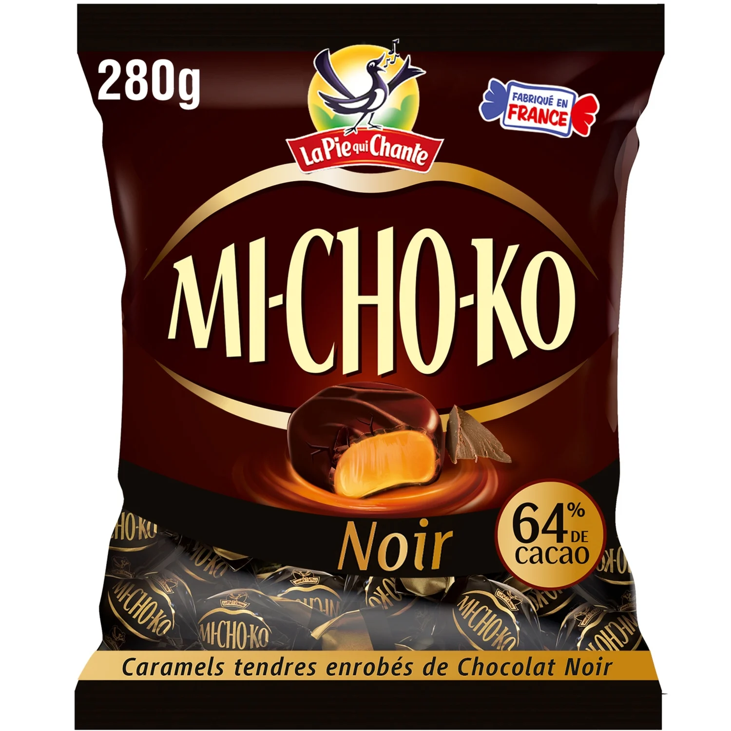 Mi-cho-ko dark chocolate and caramel candies