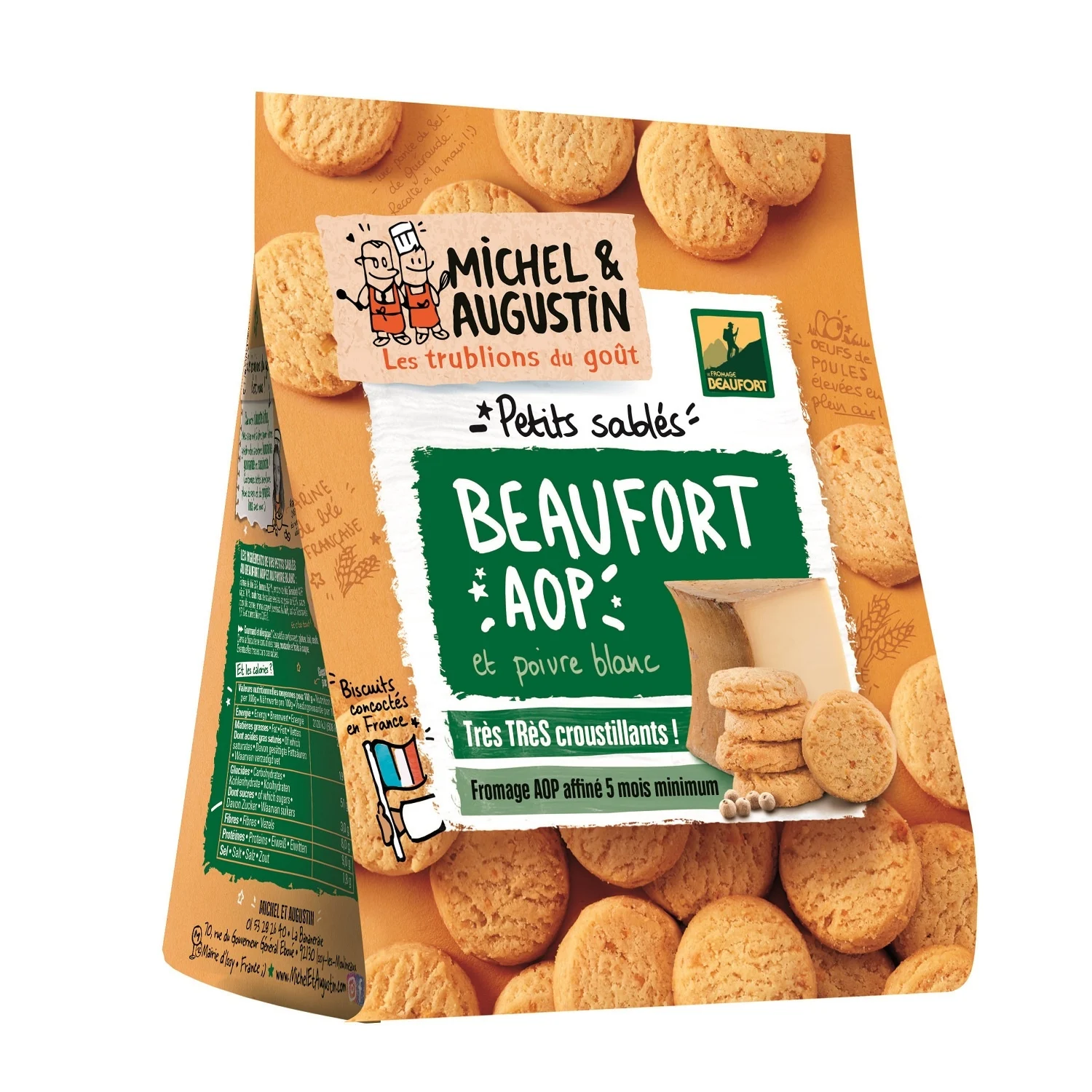Michel et Augustin small shortbread with beaufort and white pepper 