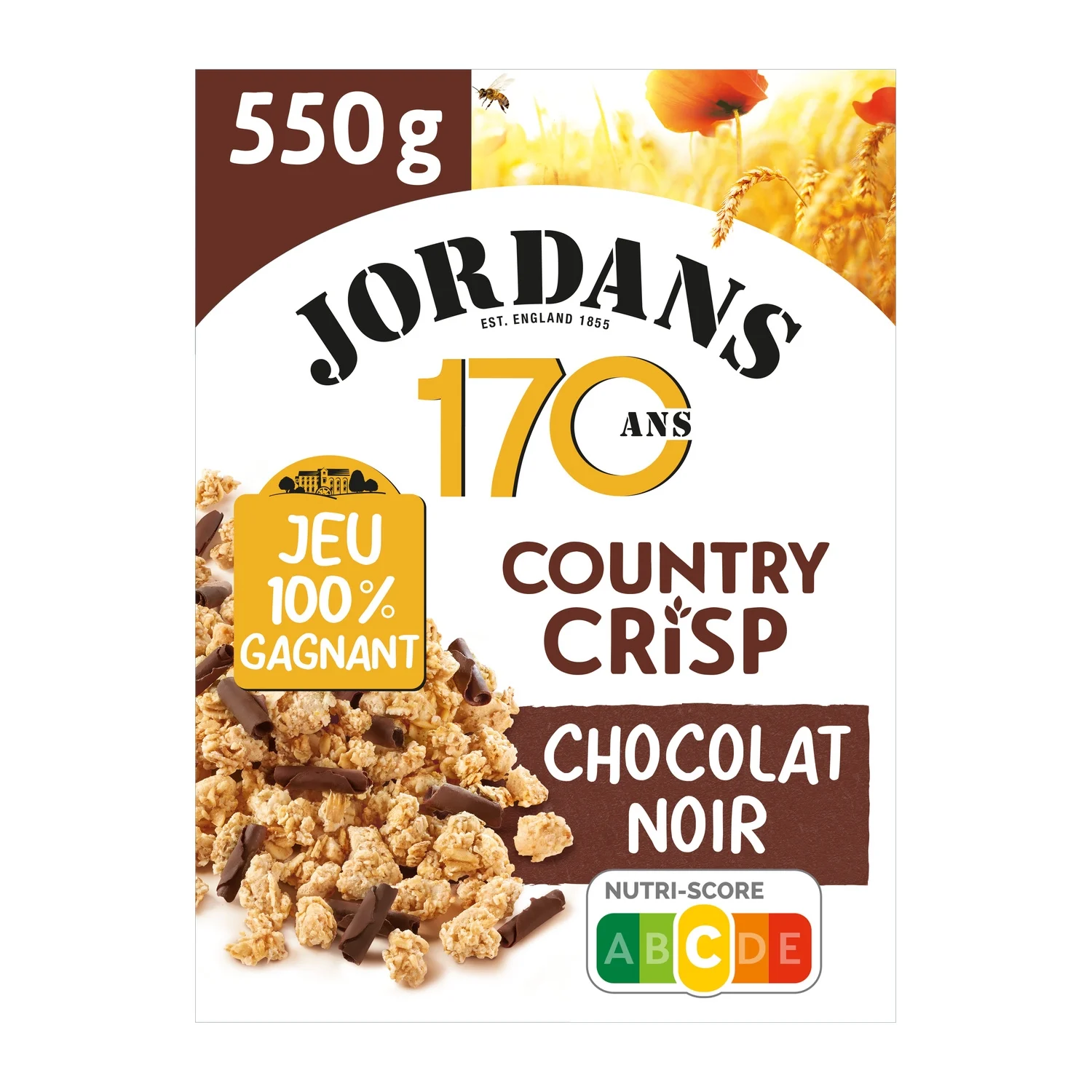 Country Crisp dark chocolate 70% cereals