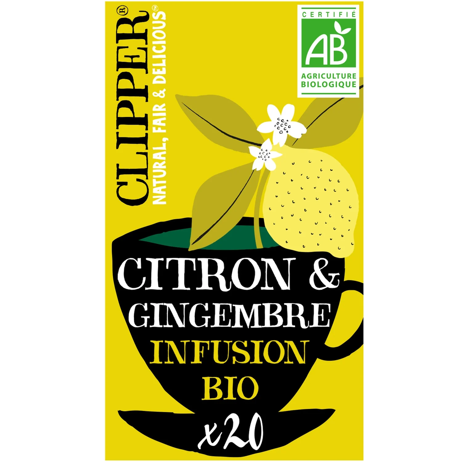 Clipper organic lemon & ginger infusion