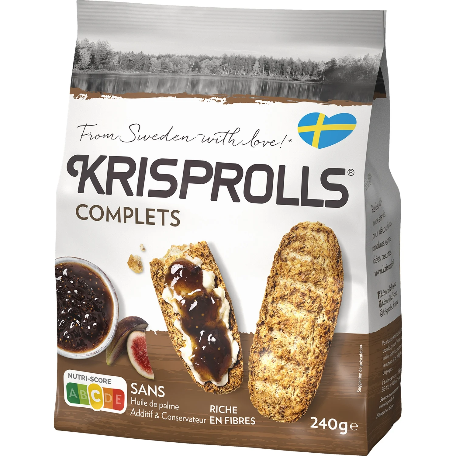Krisprolls wholemeal Swedish toast bread