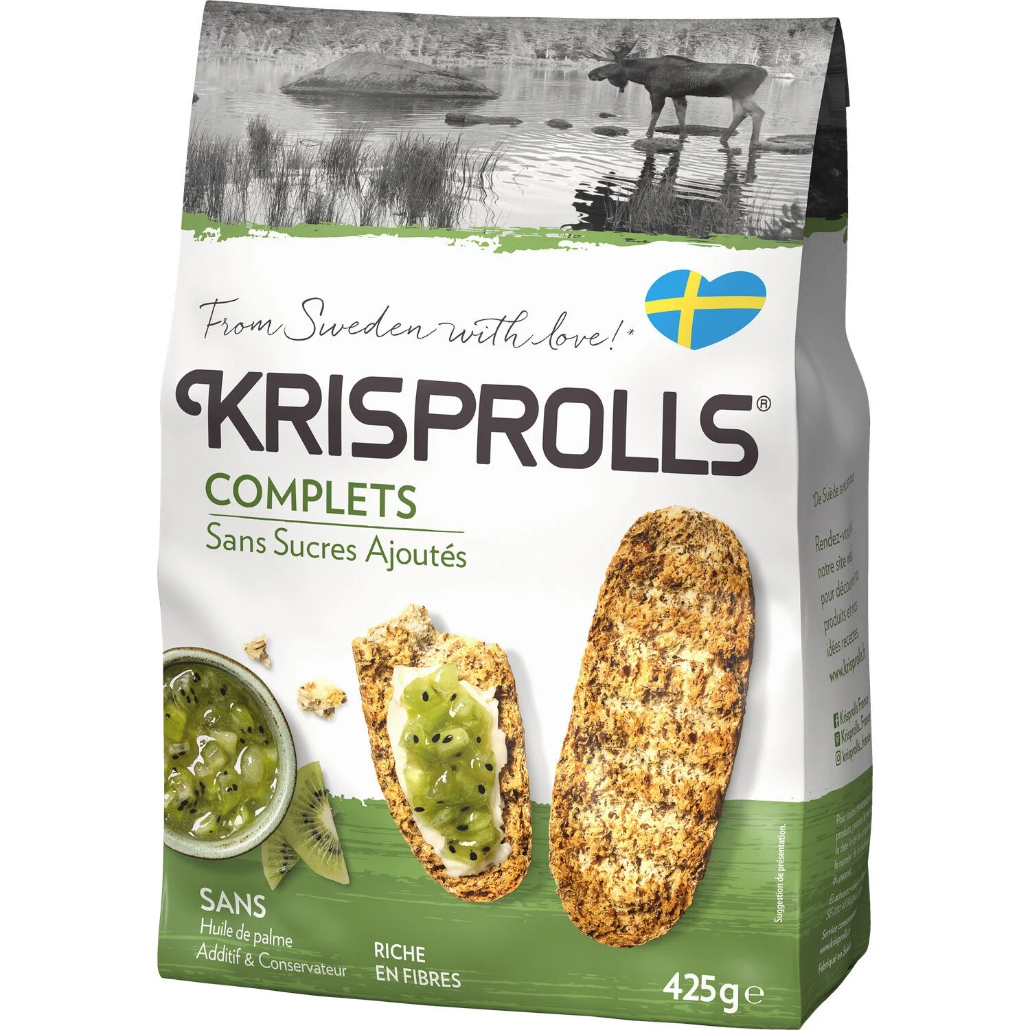 Krisprolls sugar-free wholemeal toasted Swedish breads