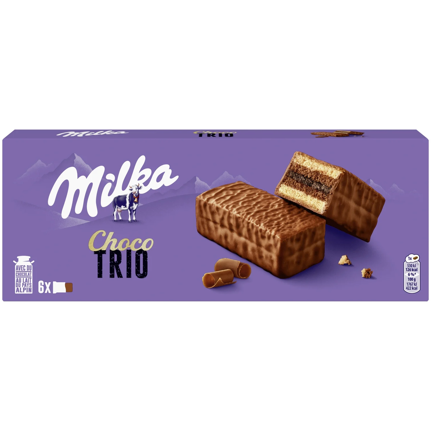 Milka choco TRIO chocolate filled cakes