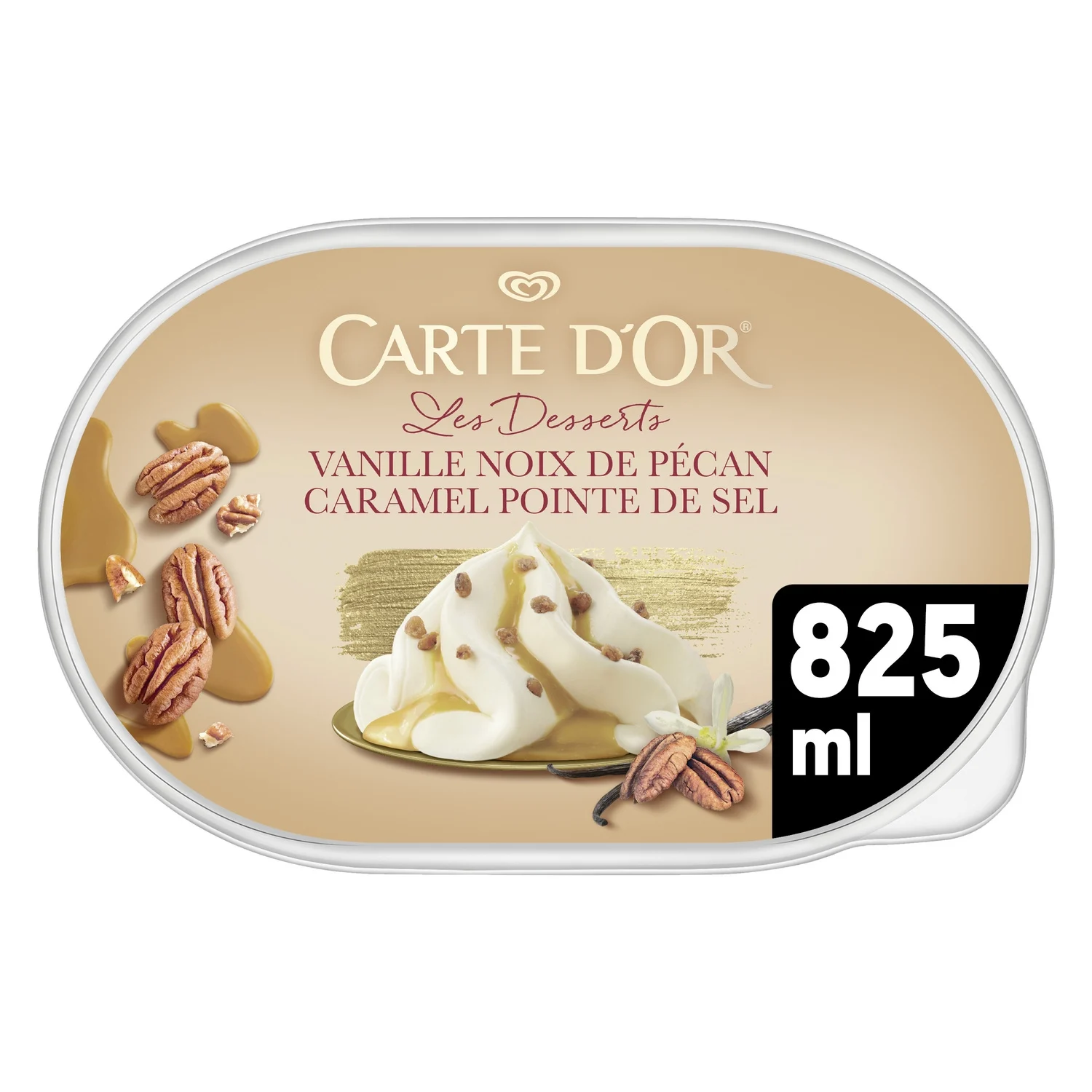 Carte d'Or Vanilla Pecan ice cream with salt caramel 