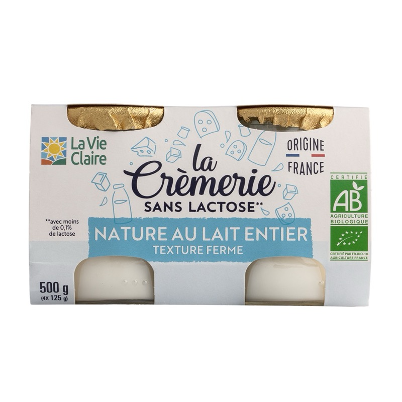 Natural yogurt without lactose 4x125g - La Vie Claire