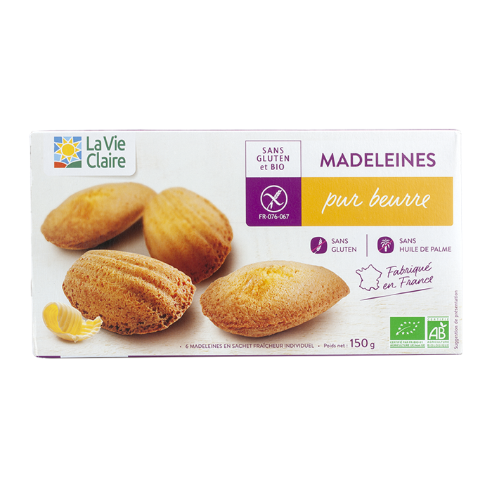 Madeleines pure butter gluten free 150g - La Vie Claire