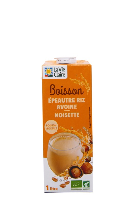 Boisson epeautre avoine riz noisette