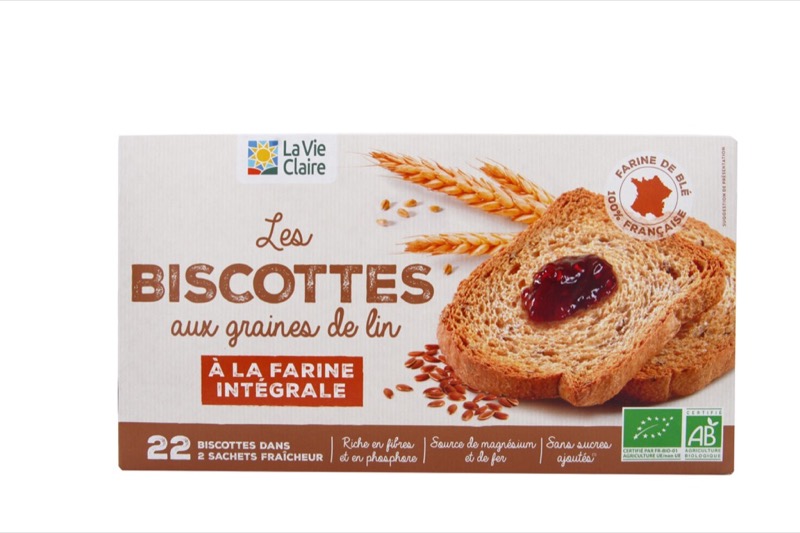 BISCOTTES INTEGRALES LIN 300G