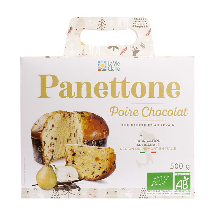 Panettone pear chocolate 500g - La Vie Claire 