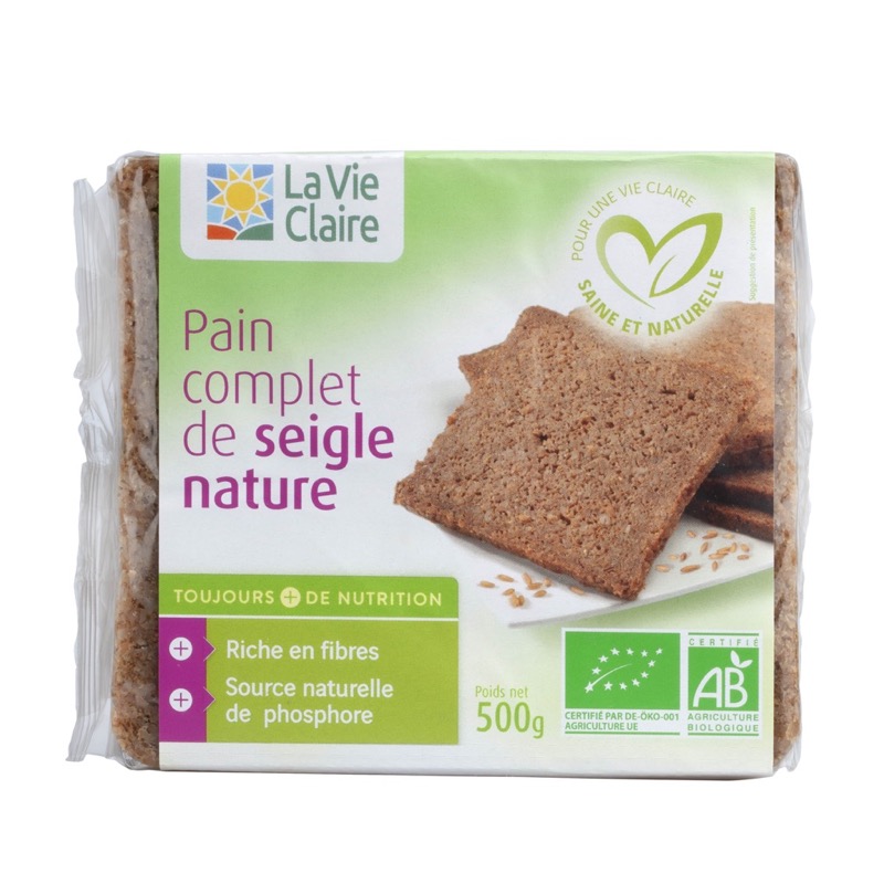 Whole wheat rye bread 500g - La Vie Claire 