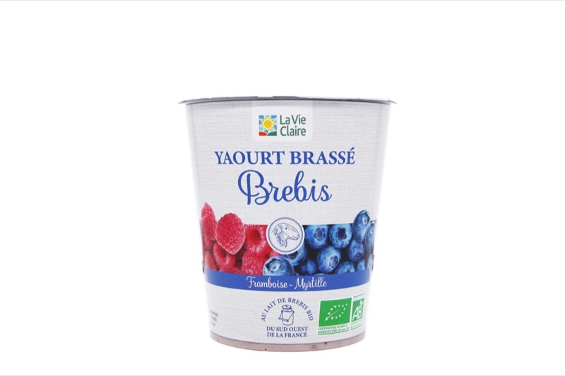 Raspberry blueberry sheep yogurt 400g - La Vie Claire 
