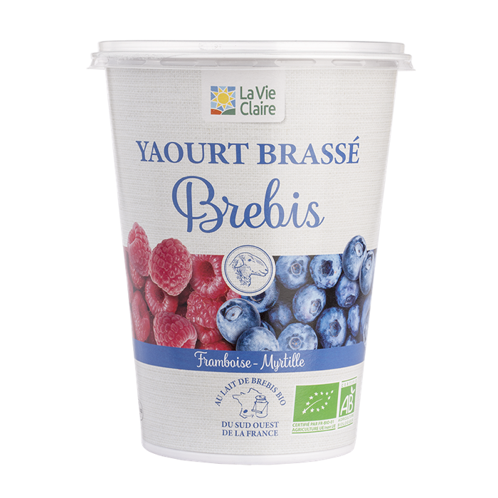 Raspberry blueberry sheep yogurt 400g - La Vie Claire 