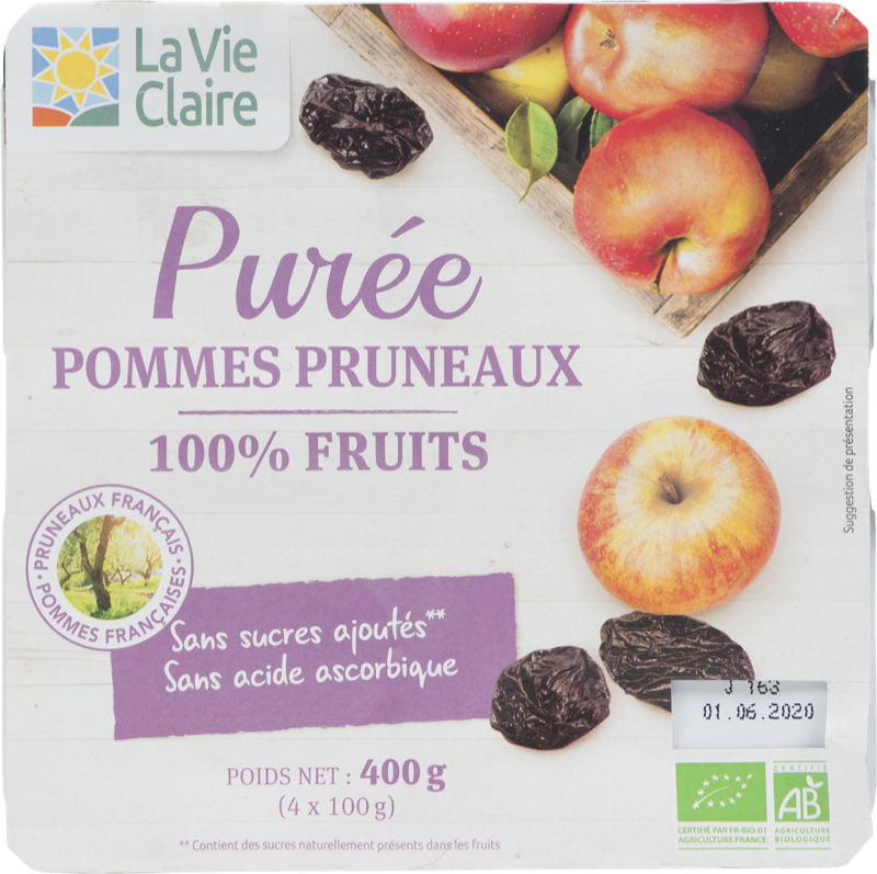 Puree Pomme Pruneaux X 4