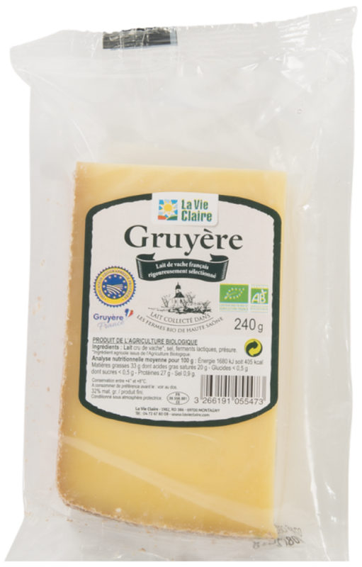Gruyere Lait Cru De Vache
