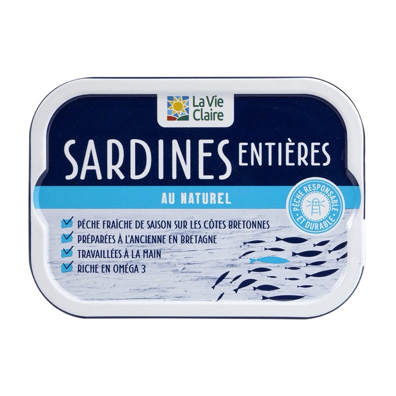 Sardines Entieres Naturel 115g Lvc 