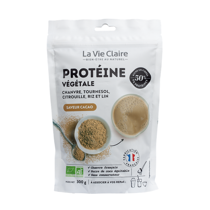 Protéine végétale en poudre saveur cacao 300g - La Vie Claire