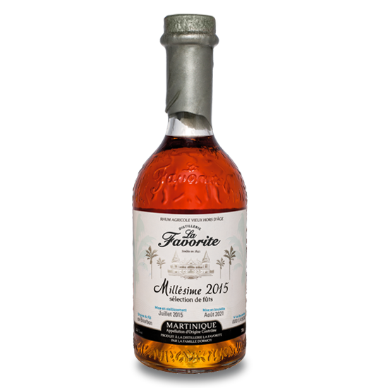 La favorite, rhum agricole martinique, vieux 6 ans 2015, 70cl