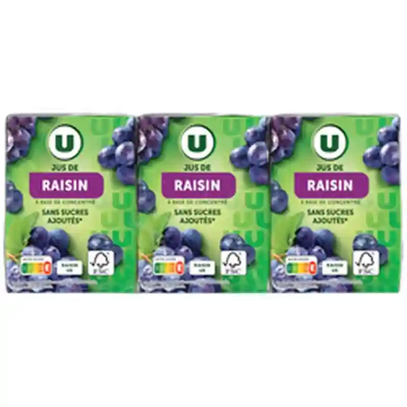 U grape juice from concentrate 6*20cl