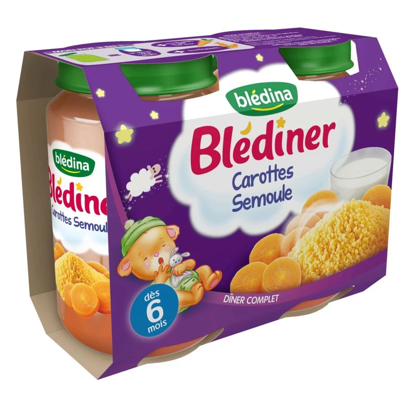 Blédiner Jars Carrots Semolina from 6 months