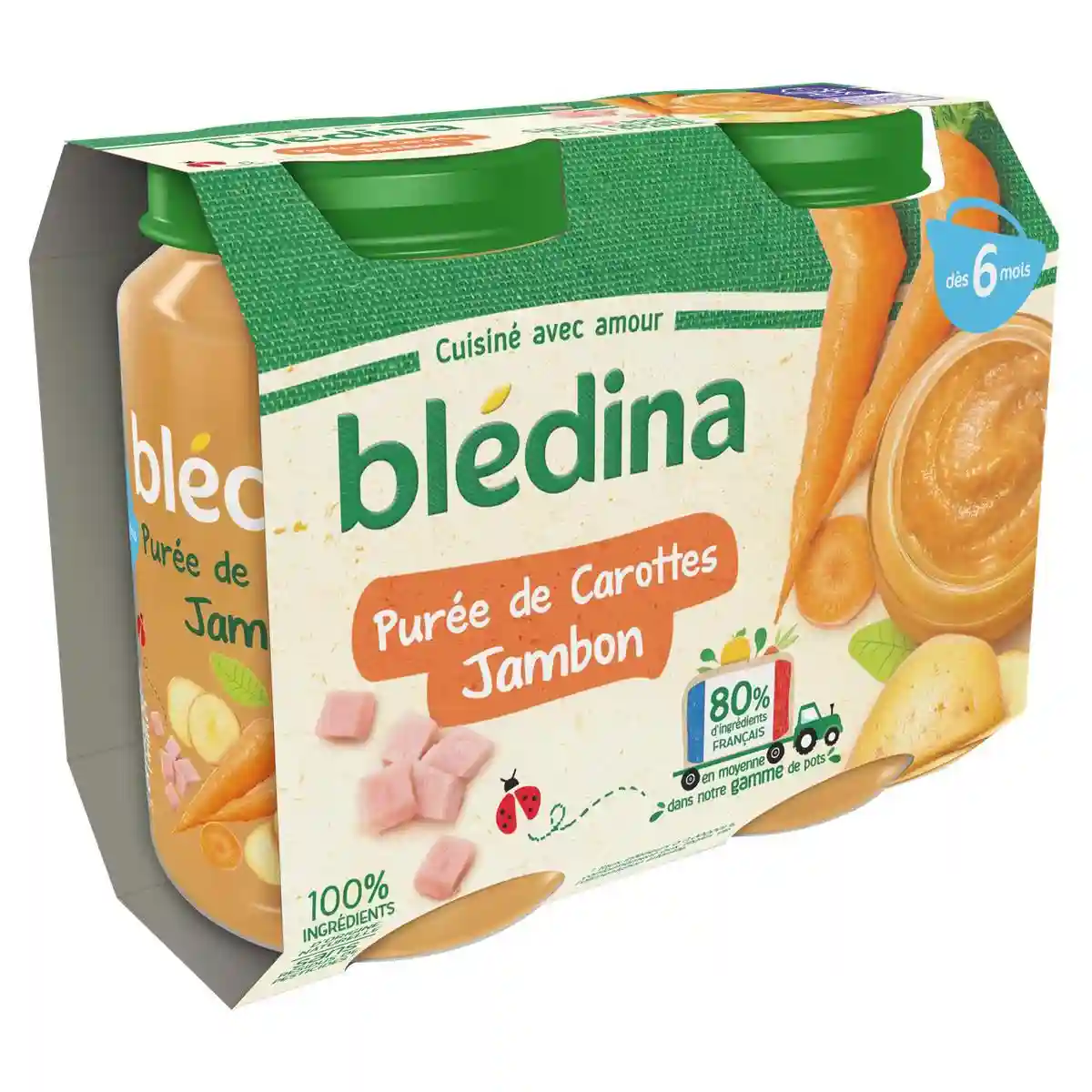 Blédina ham carrot mashed potatoes for babies from 6 months