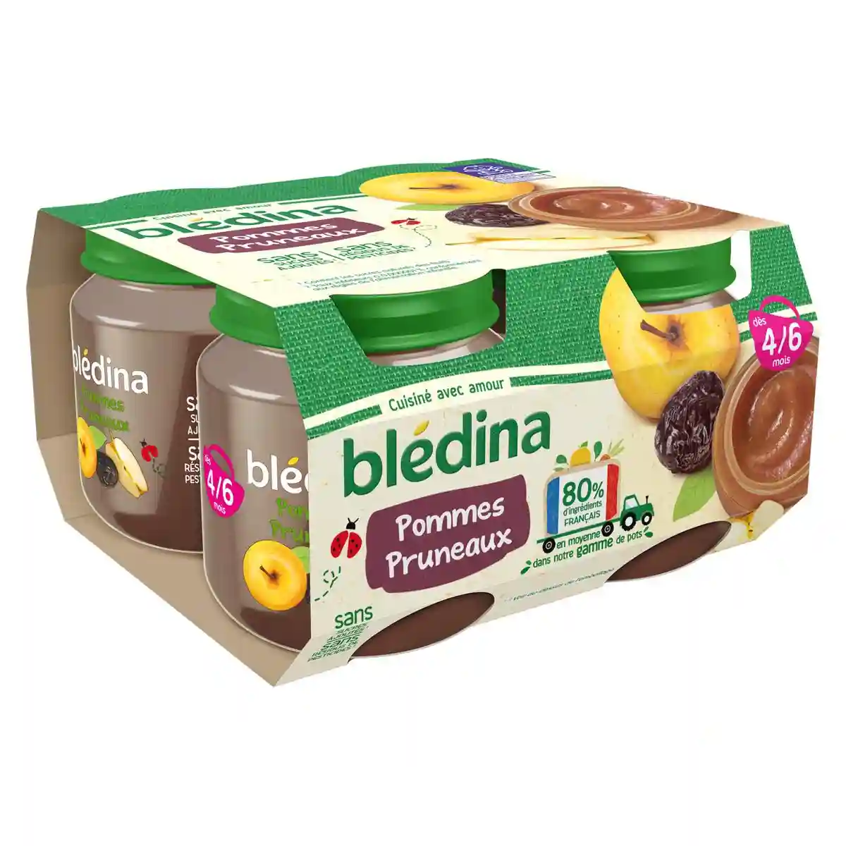 Bledina Baby compote from 4-6 months apples prunes