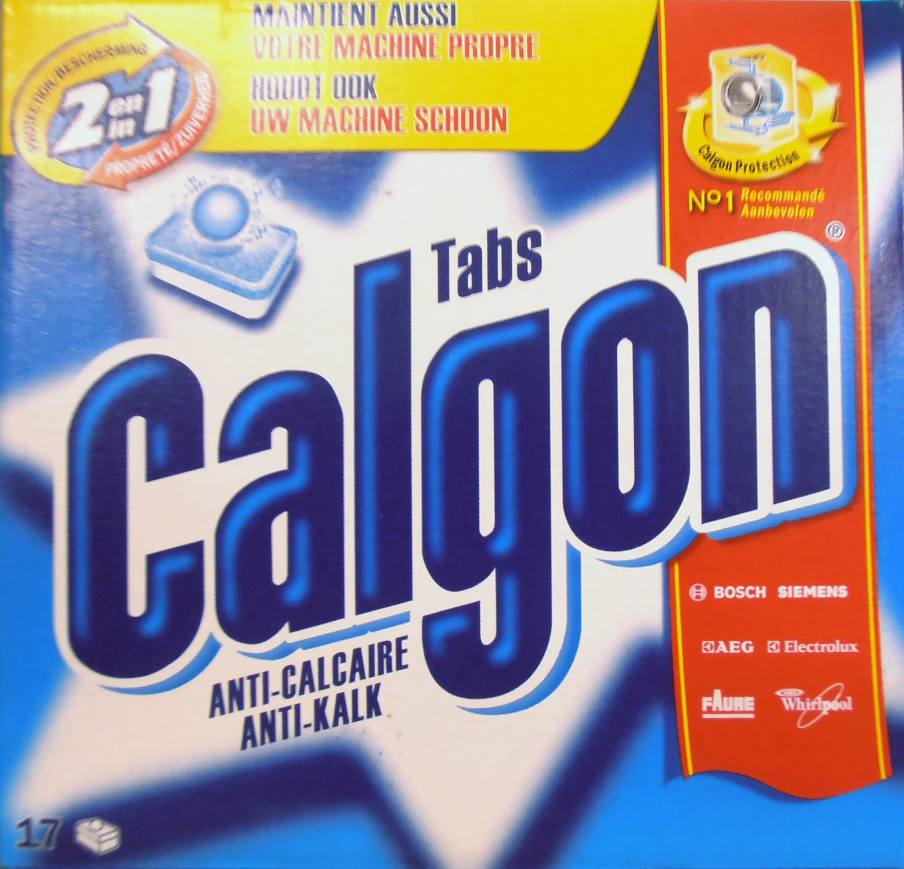 Calgon anti-scale cleaner 2/1 X17 TABS
