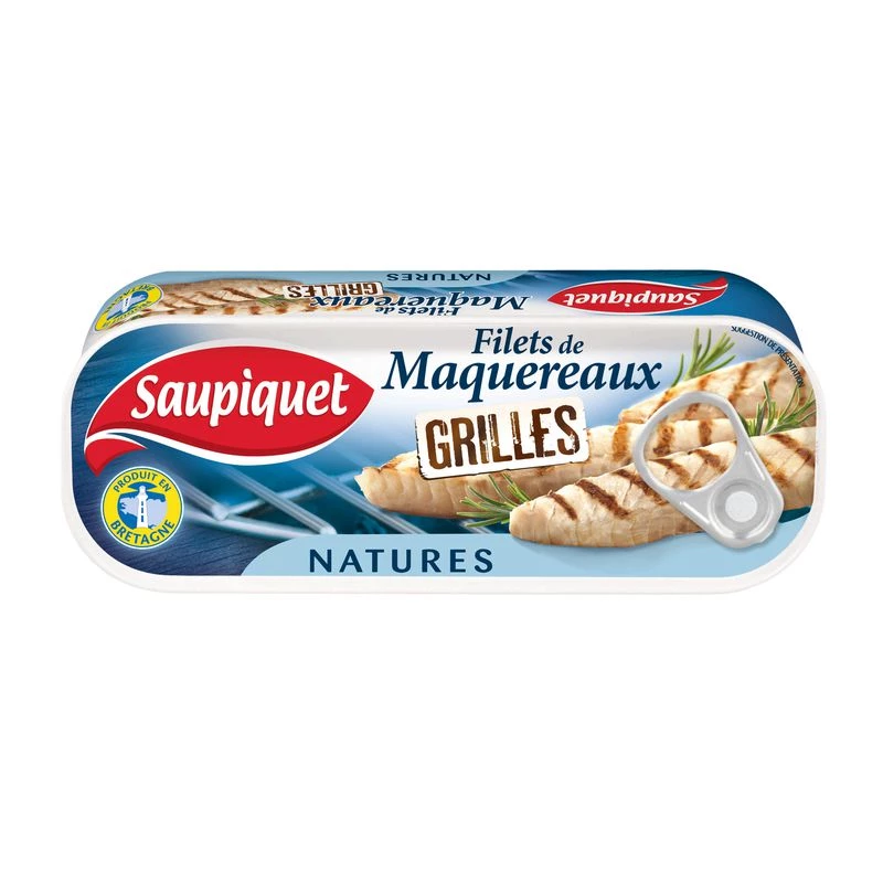 Plain grilled Saupiquet mackerel fillets