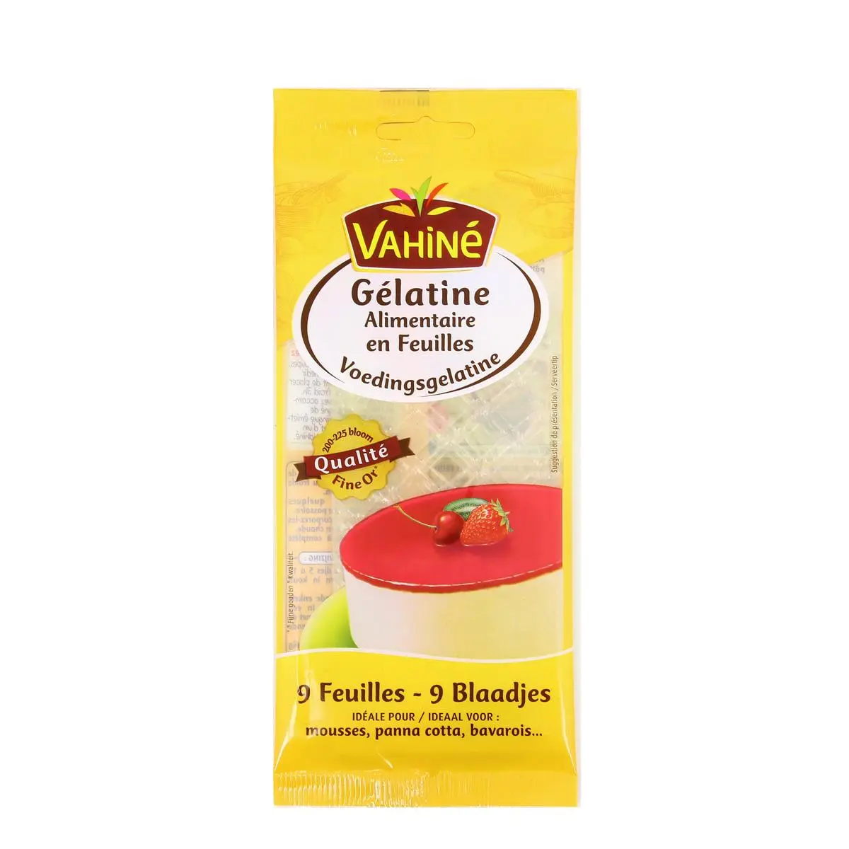 Gélatine alimentaire en feuilles Vahiné