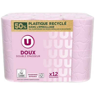 Soft pink toilet paper U
