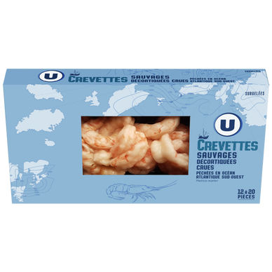 Crevettes sauvages d'Argentine décortiquées crues U