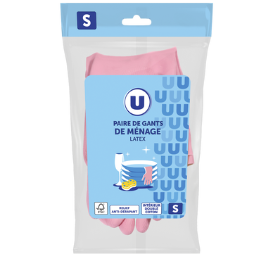 Latex household gloves size S