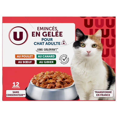 Emincés en gelée pour chat adulte U