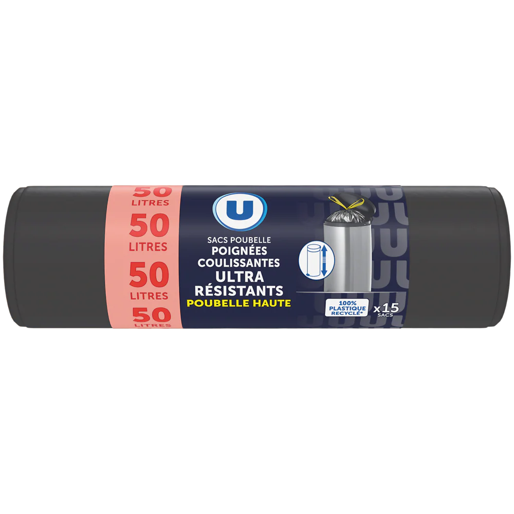 Sacs poubelles hautes ultra résistants 30L U 