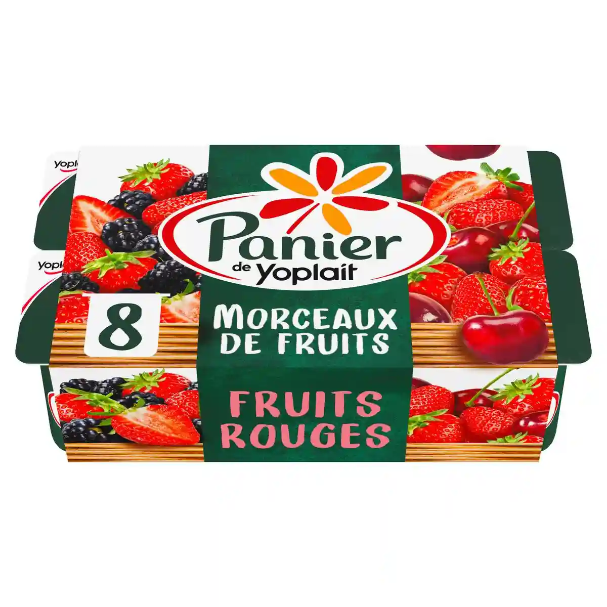 Yoplait basket with red fruits