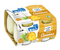 Malo pineapple yoghurt 125 g x 4 