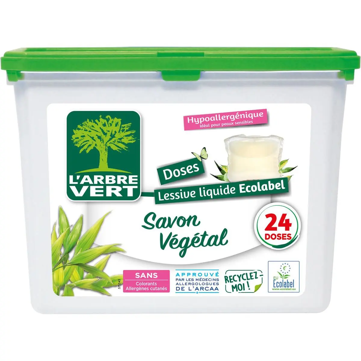 L'Arbre Vert hypoallergenic plant soap detergent 