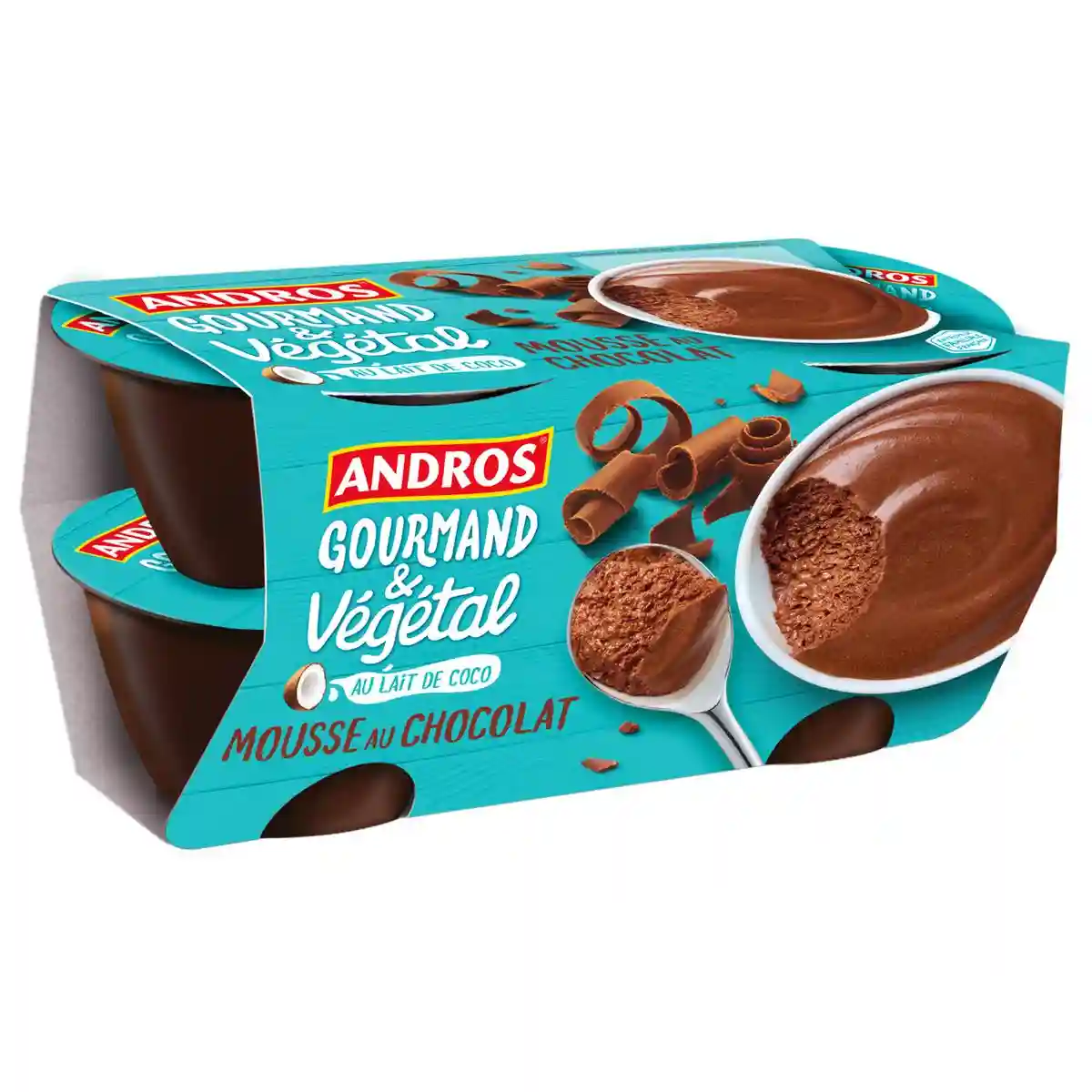 Andros vegetable chocolate mousse with coconut milk