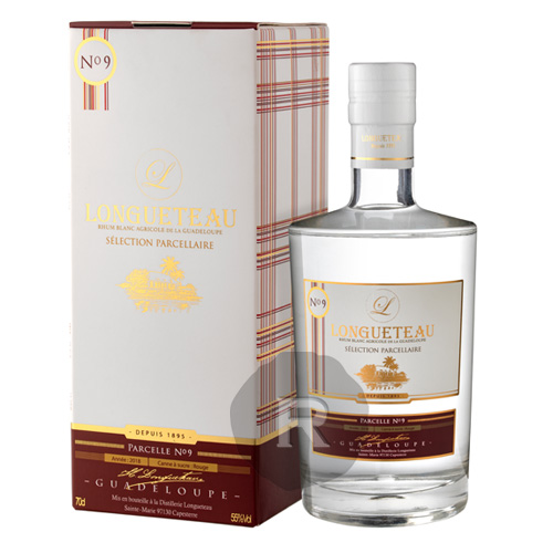 Longueteau rhum agricole blanc parcelle n°9, 55%, guadeloupe, 70cl 