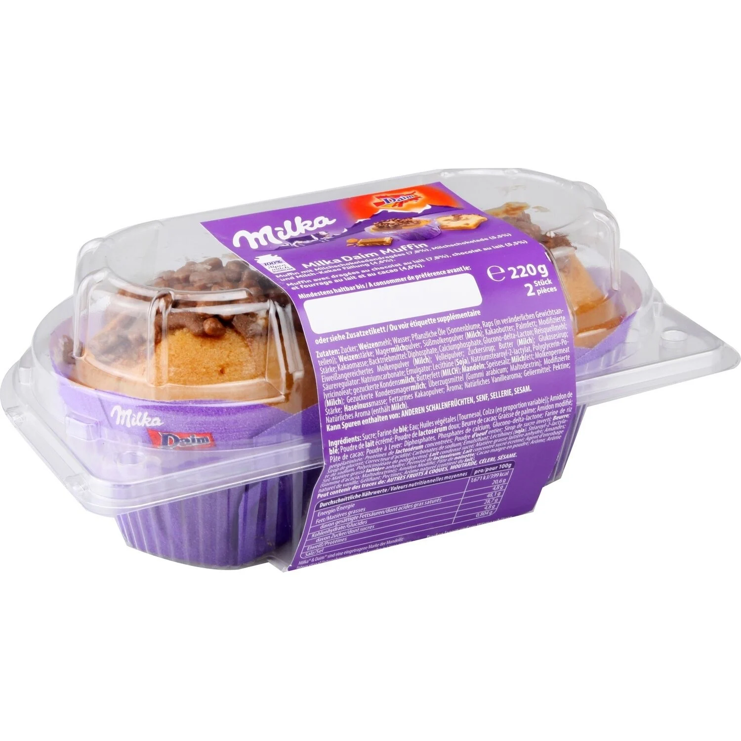 Milka fondant heart muffin