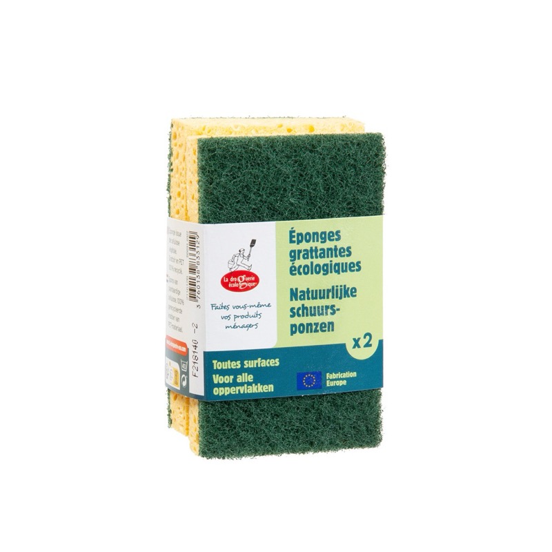 2 Green Ecolo Scraping Sponges