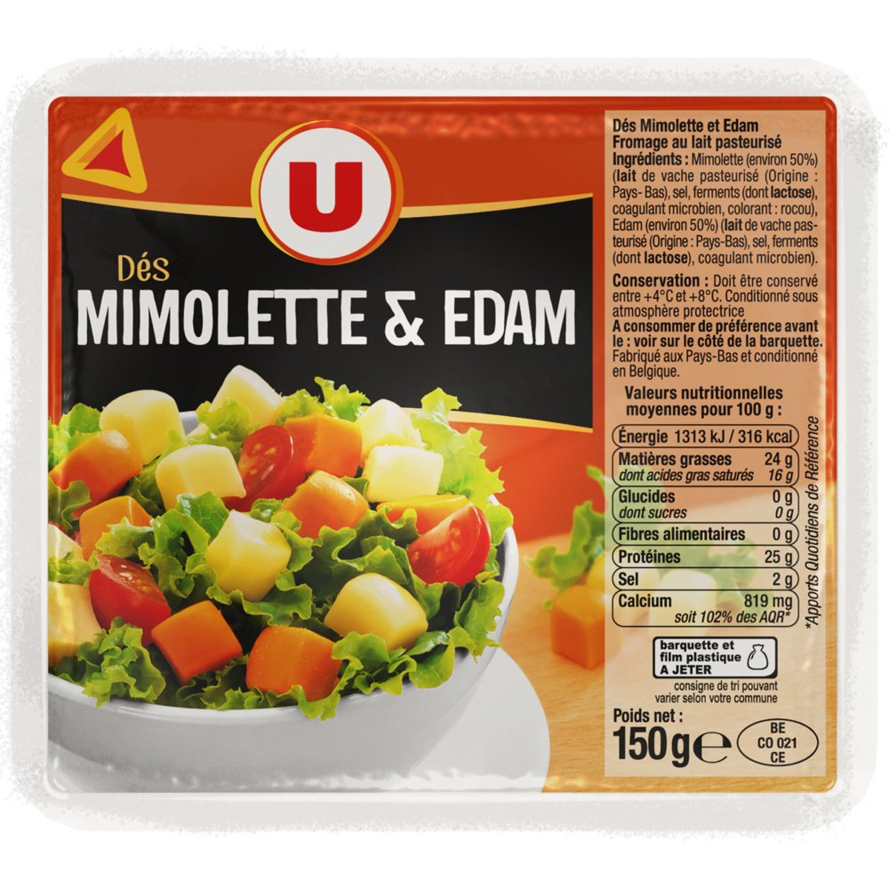 Mimolette and Edam cubes U