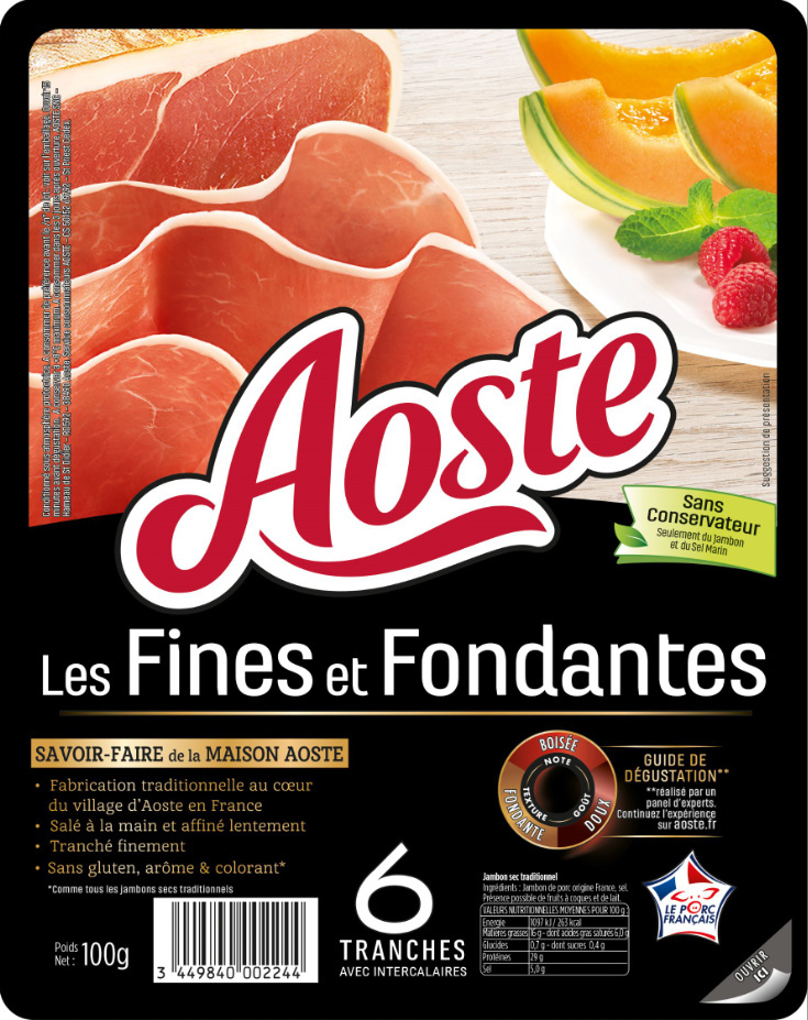 Aoste thinly sliced ham slices