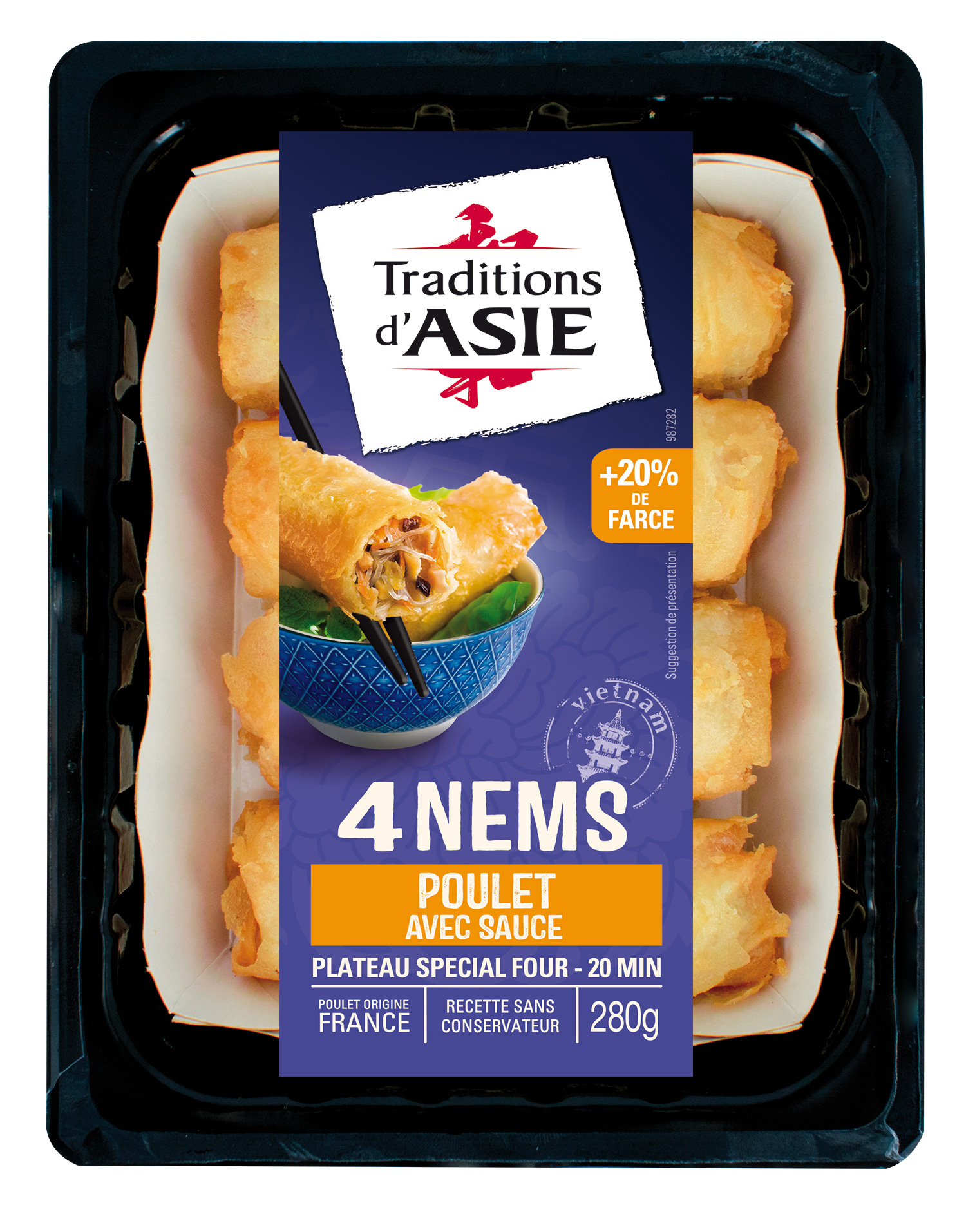 Asian tradition chicken nems