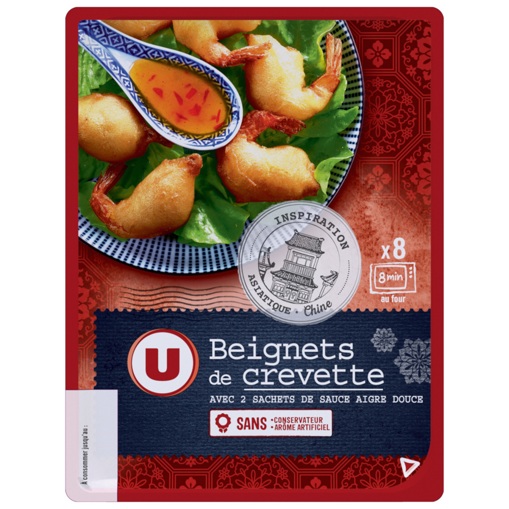 Shrimp fritters with sweet and sour sauce U