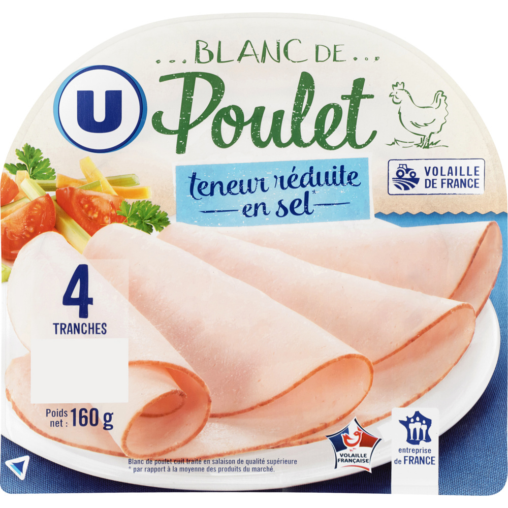 Chicken breast reduced salt content U