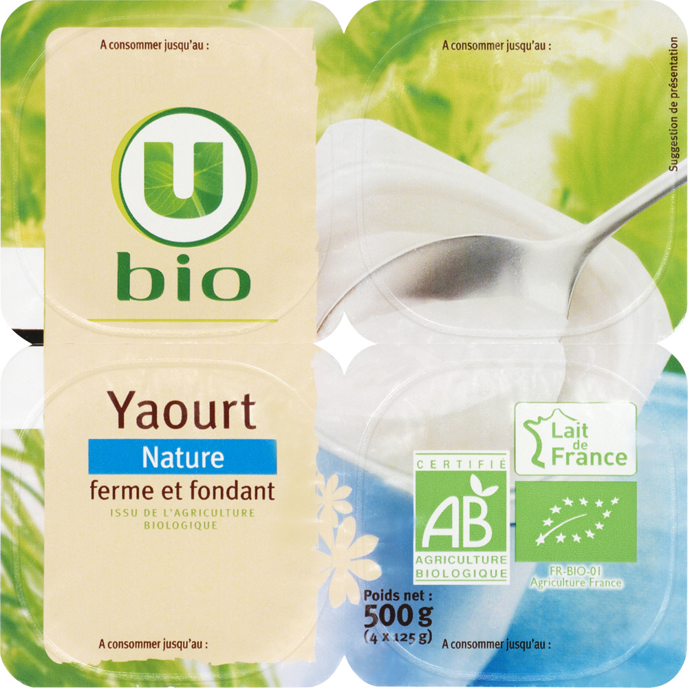 Organic plain yogurt U