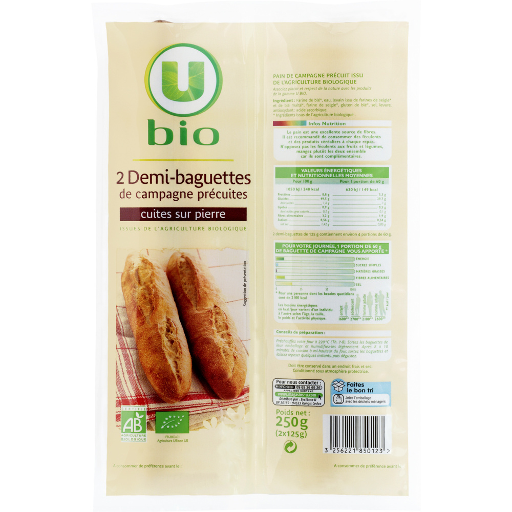 Half Baguette de Campagne Precooked