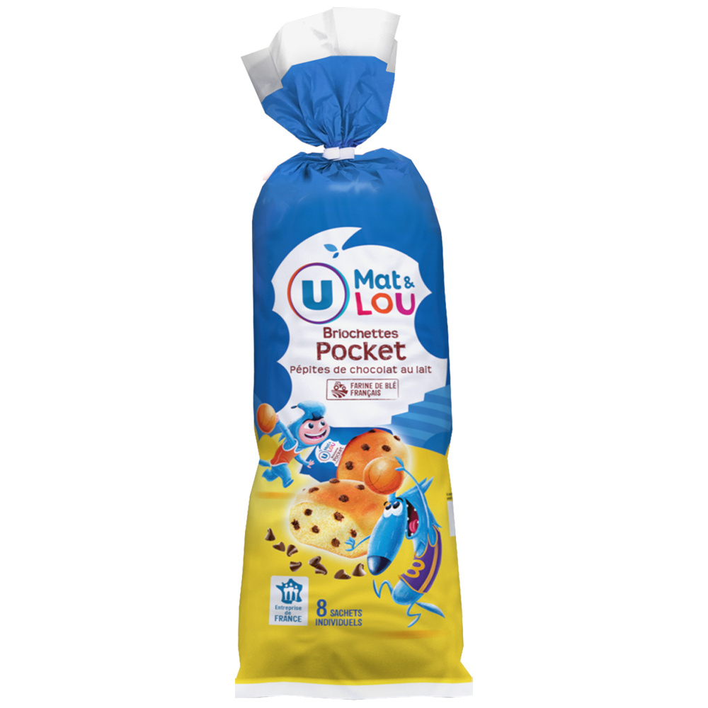 Milk chocolate chip briochettes U